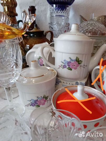 Посуда: хрусталь, фарфор, стекло, керамика