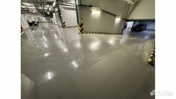Ремонт бетонных полов в подземном паркинге
