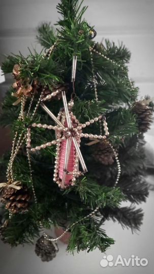 Елочные игрушки СССР стеклярус