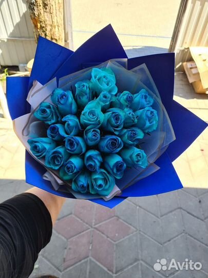 25 синих роз