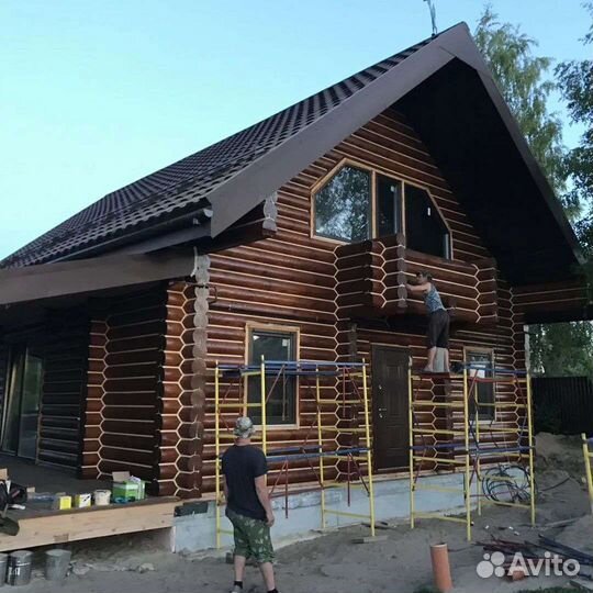 Конопатка Шлифовка Покраска