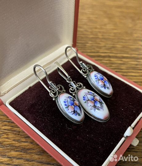 Винтажная бижутерия СССР набор финифть