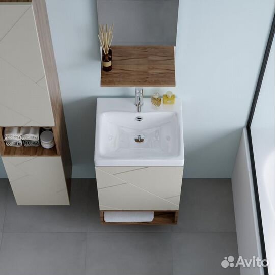 Ниша тумбы 50см дуб крафт табачн. Бриклаер криста