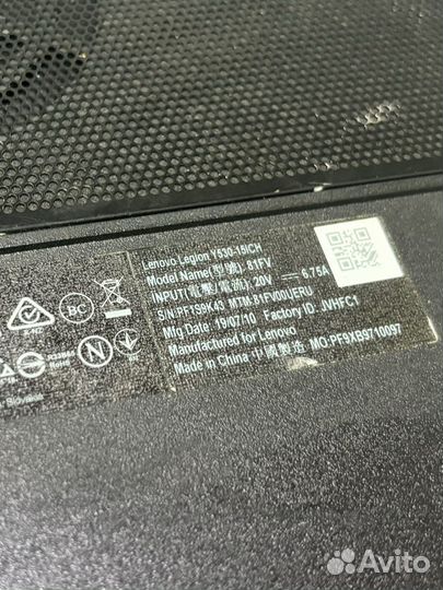 Lenovo y530-15ich на запчасти но рабочий