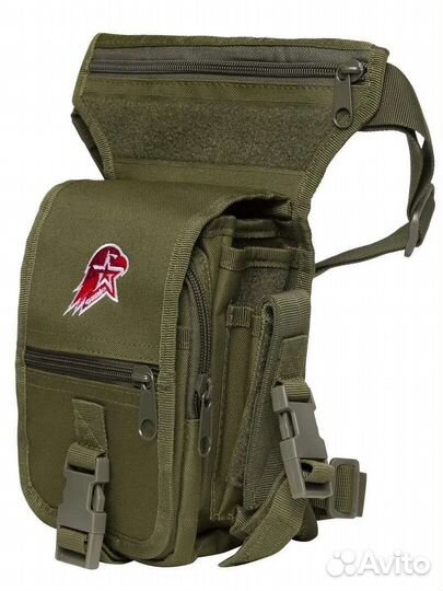 Сумка тактическая набедренная Юнармия с вышивкой