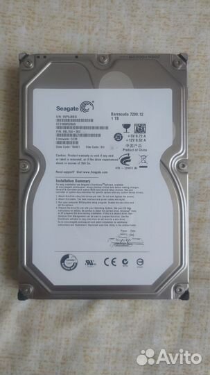 Seagate barracuda 1tb 7200.12 не рабочий