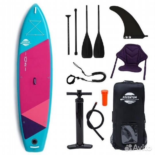 SUP Board adventum 10.6 голубой/розовый