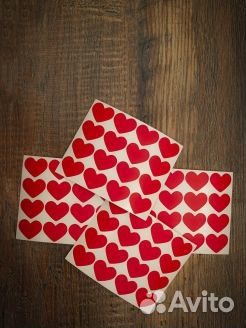 Декор Набор наклеек Сердечки