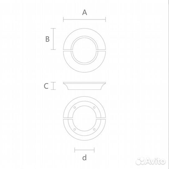 Мебельные ручки дуб 3 комплекта (6 ручек)