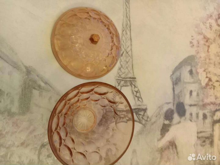 Вазочки, конфетницы цветное стекло СССР