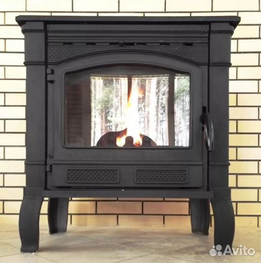 Чугунная печь камин