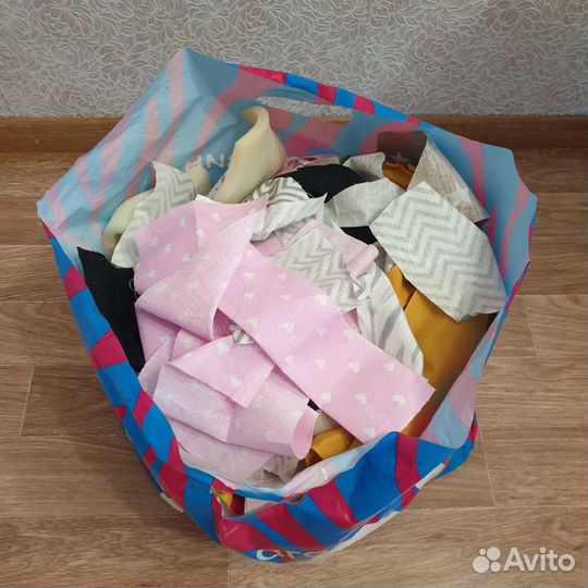 4-6 кг Лоскутки ткани, хлопок, ткань, обрезки