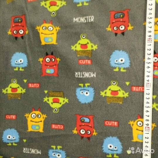 Флис, футер принт на отрез