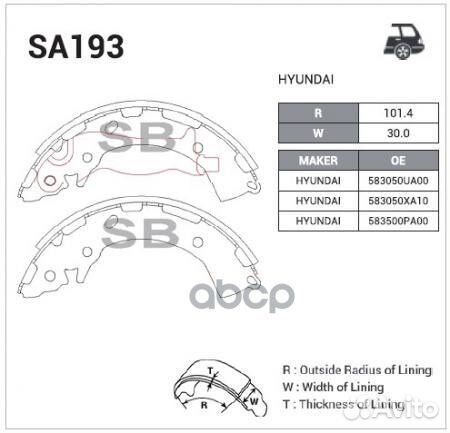 Колодки барабанные hyundai Solaris II / KIA Rio IV