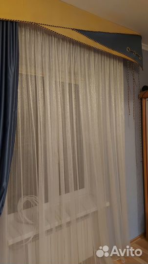 Комплект шторы и тюль бу