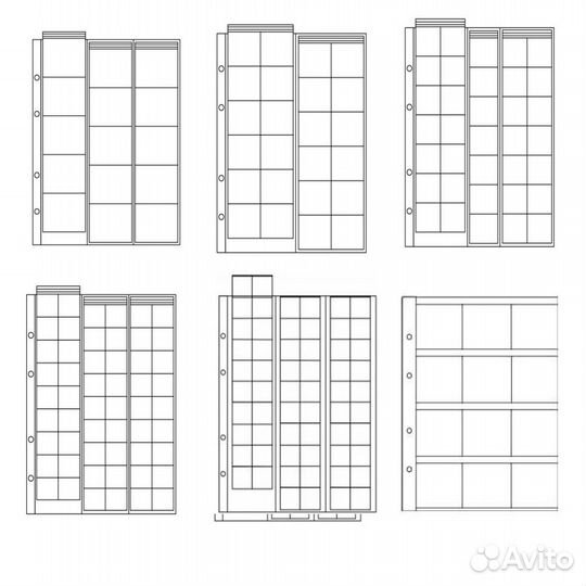 Стандарт оптима (Optima) альбомы для монет и листы