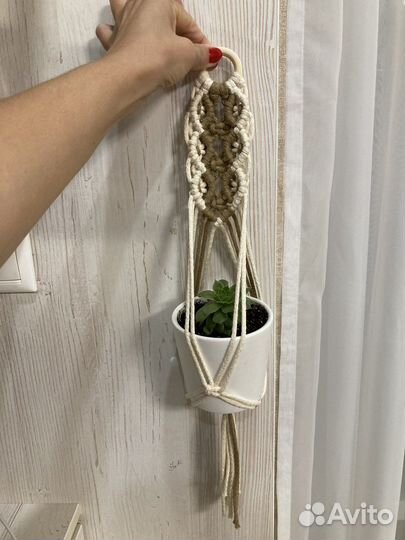 Кашпо подвесное макраме