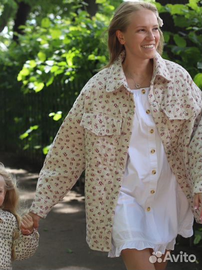 Стеганая куртка-рубашка pull and bear