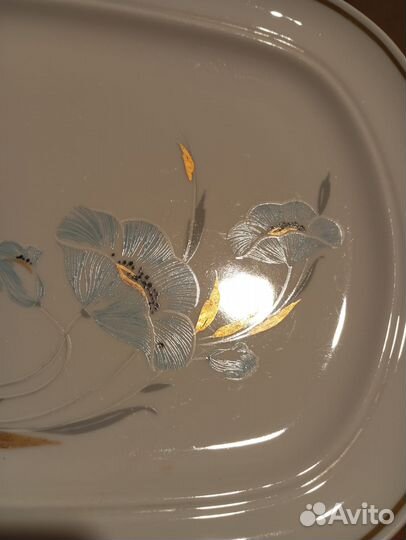 Овальное сервировочное блюдо jlmenau (ГДР)