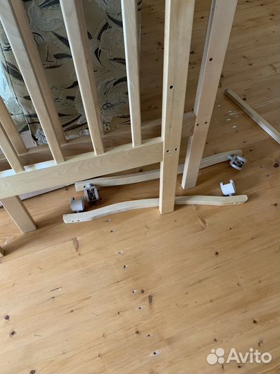 Кроватка деревянная Мишутка-14