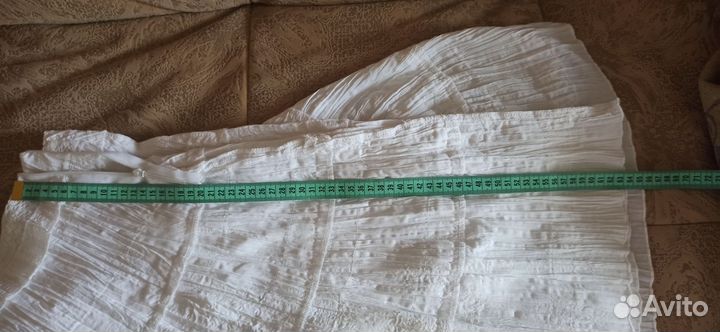 Юбка летняя, белая. Батист, отделана кружевом