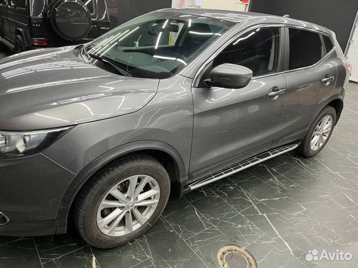 Силовые пороги Nissan Qashqai 13-18 подножки