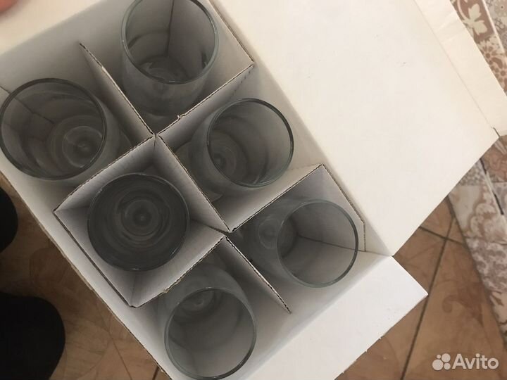 Набор бокалов для шампанского 6 шт новый