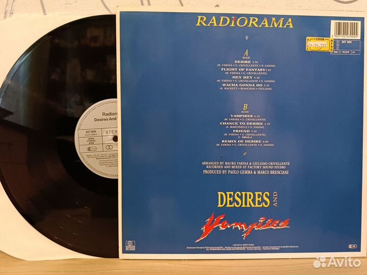 Radiorama – Desires And Vampires (LP) 1986 Germany