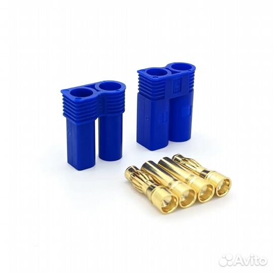 Разъем питания EC5-F + EC5-M (80А, синий, 1 пара)