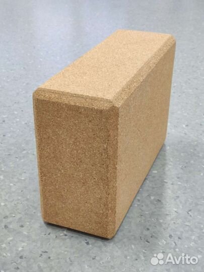 Блоки для йоги, кирпич пробковый