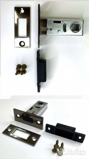 Замок защелка для межкомнатной двери бронза