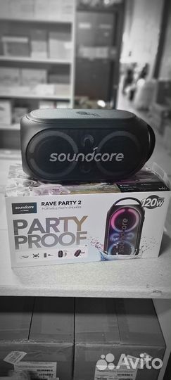 Мощная колонка 120Wt Soundcore Rave Party 2