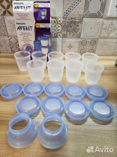 Контейнеры для хранения грудного молока Авент