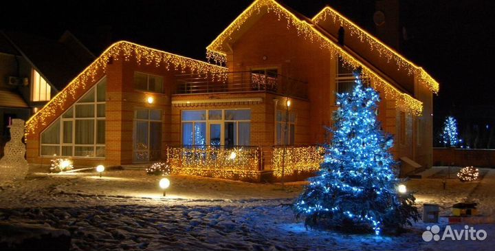Украшение дома / Новогоднее освещение фасада