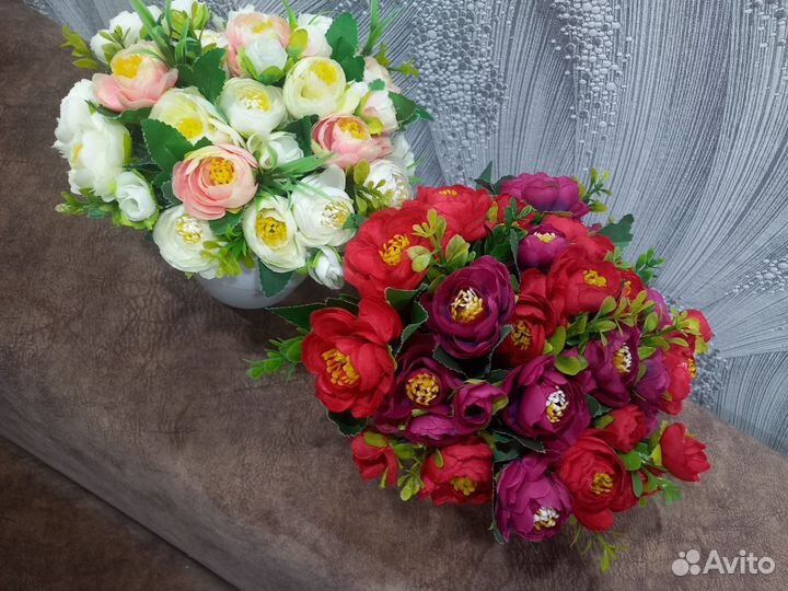 Интерьерные цветы искусственные розы букет декор