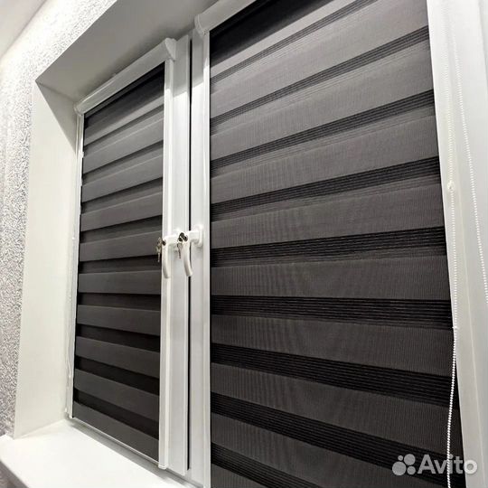 Рулонные шторы день ночь Большиково