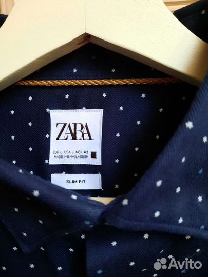 Рубашка zara slim fit