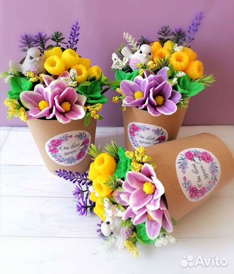 Мини букет из мыла