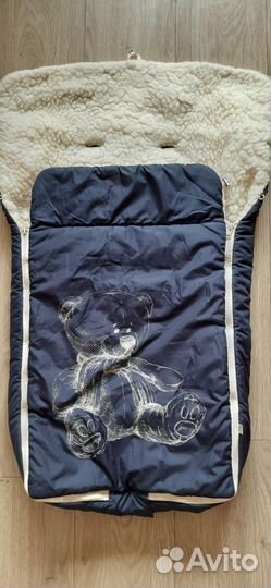 Зимний конверт в коляску на овчине