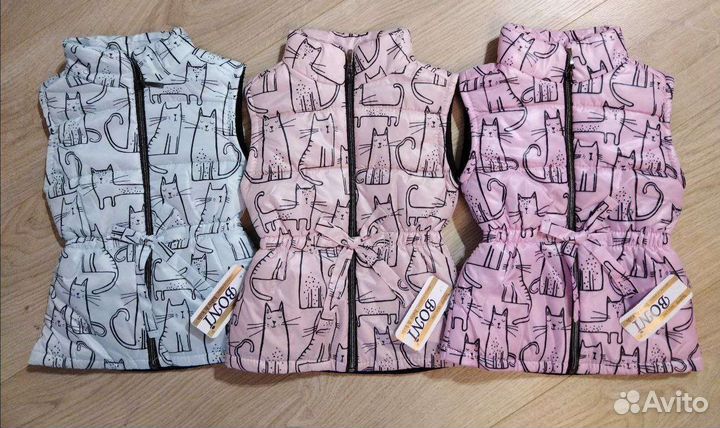 Жилетка для девочки 3-4-5-6-7-8 лет