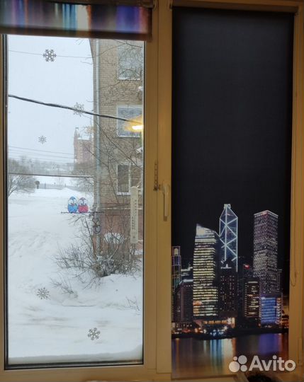 Рулонные шторы ночной город