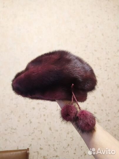 Берет норковый мягкий на Весну 56 размер