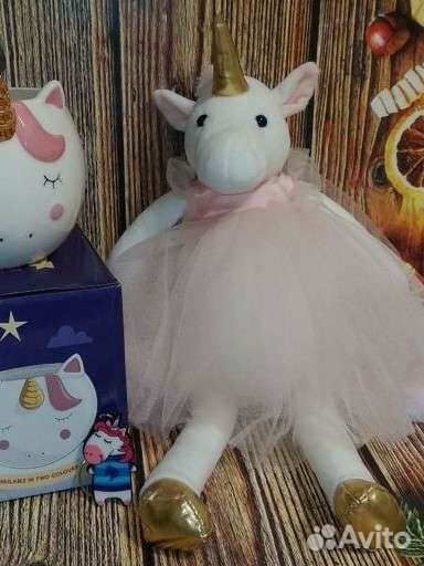 Игрушка мягкая единорог Бэль 35 см