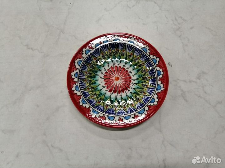 Тарелка плоская 17 см. красный Мехроб