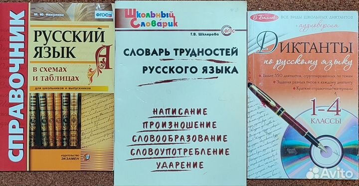 Справочник, словарь, диктанты по русскому языку