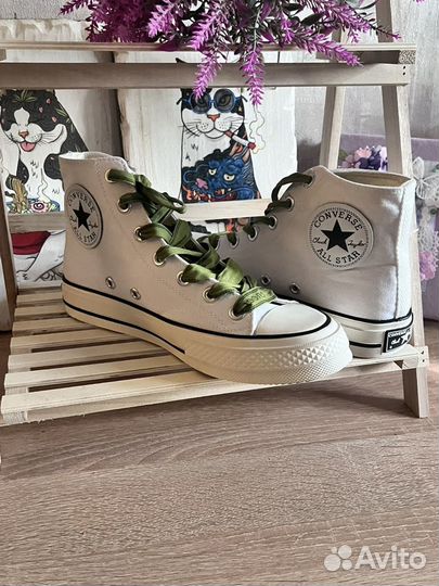 Кеды converse высокие белые