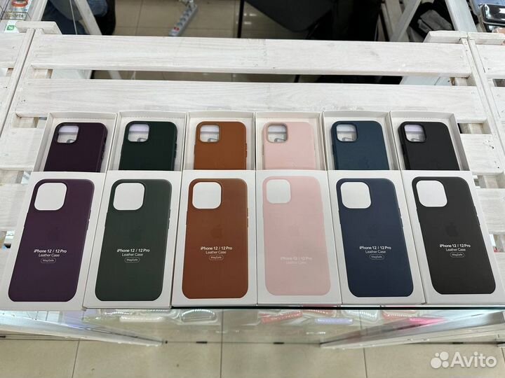 Чехол на iPhone 12/12 pro MagSafe кожа