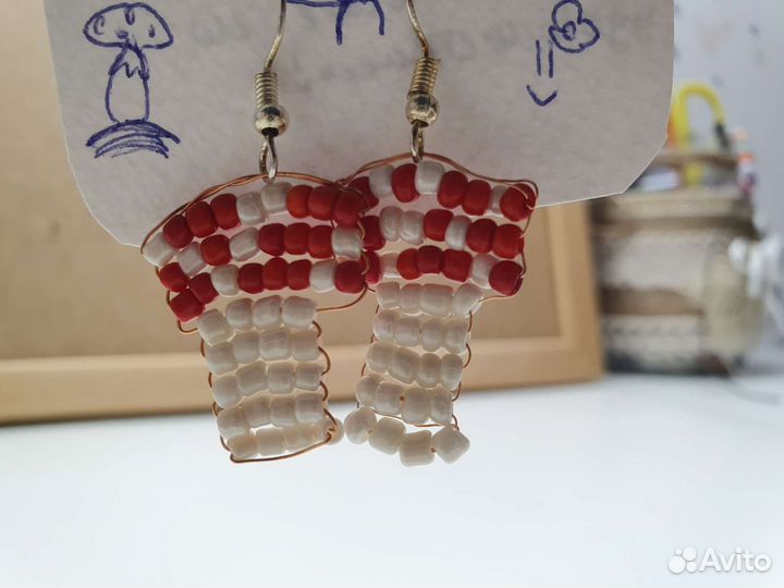 Серьги из бисера