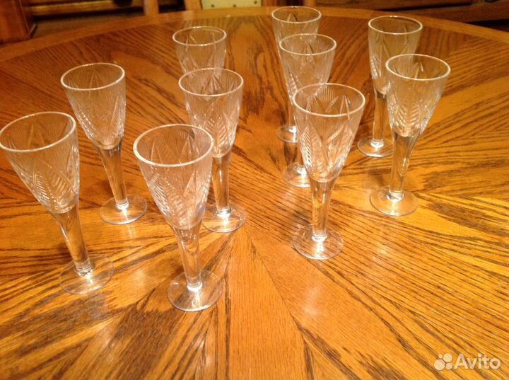Стаканы и Фужеры хрустальные в наборе СССР