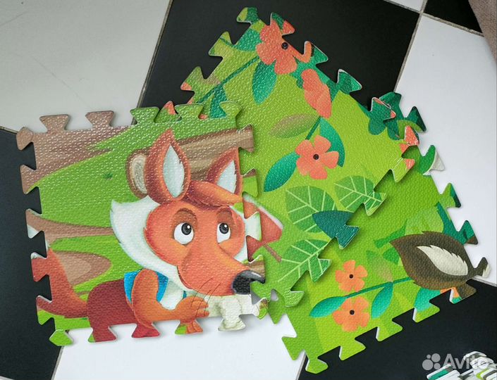 Мягкие коврики-пазл для малышей